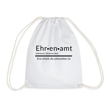 Definition Ehrenamt unbezahlbar Ehrenamtlich - Turnbeutel - Weiß - Vorne