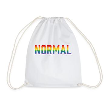 t-shirt arc-en-ciel normal lgbt lgbtqi queer - Sac de sport léger - blanc - Devant