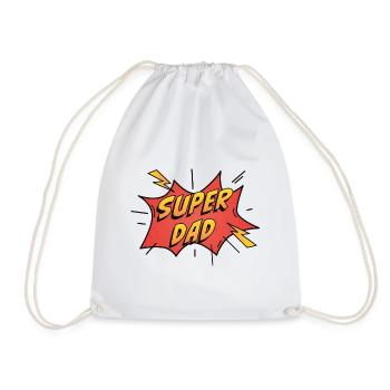 Super Dad - Drawstring Bag - white - Front