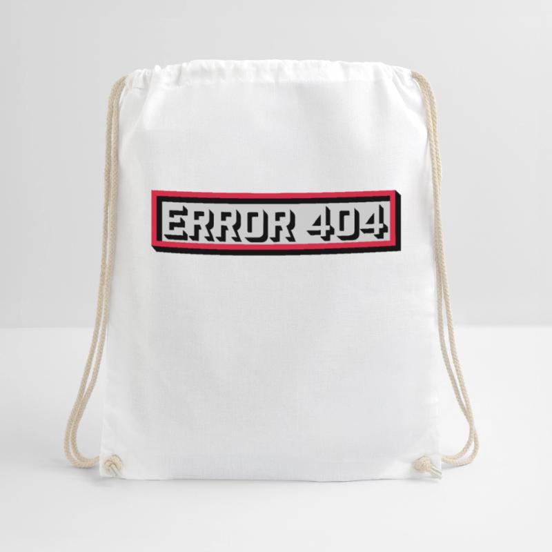 Error 404 Message Computer Drawstring Bag