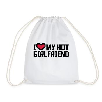J’aime ma petite amie - Sac de sport léger - blanc - Devant