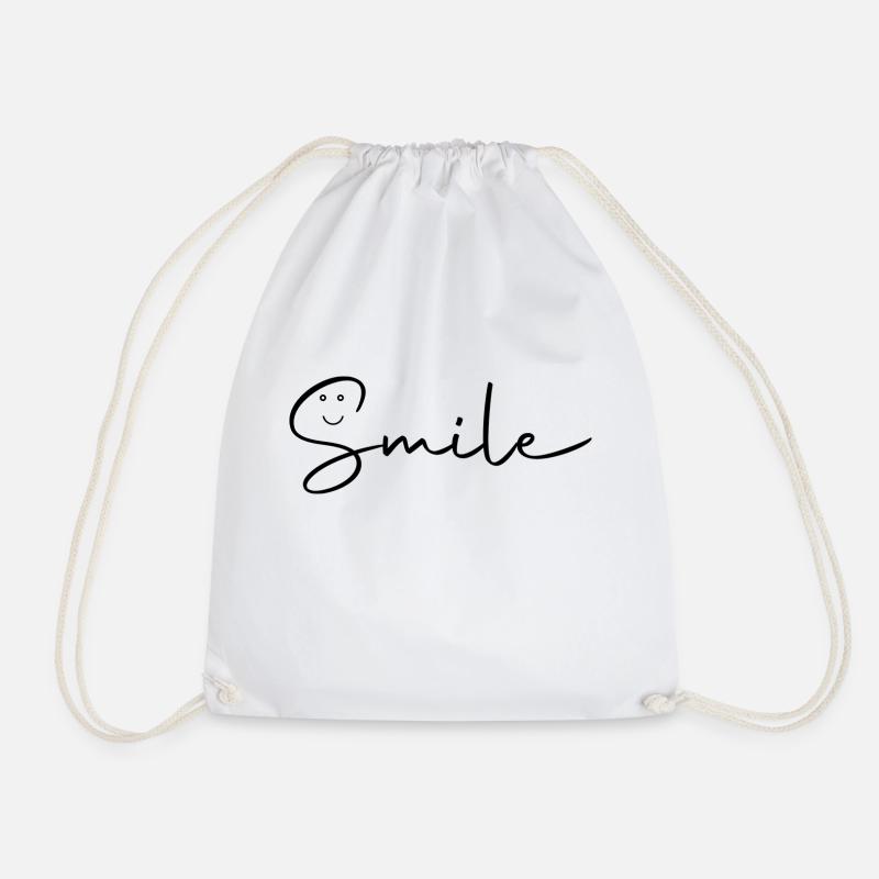 Smile Skript - Turnbeutel - Weiß
