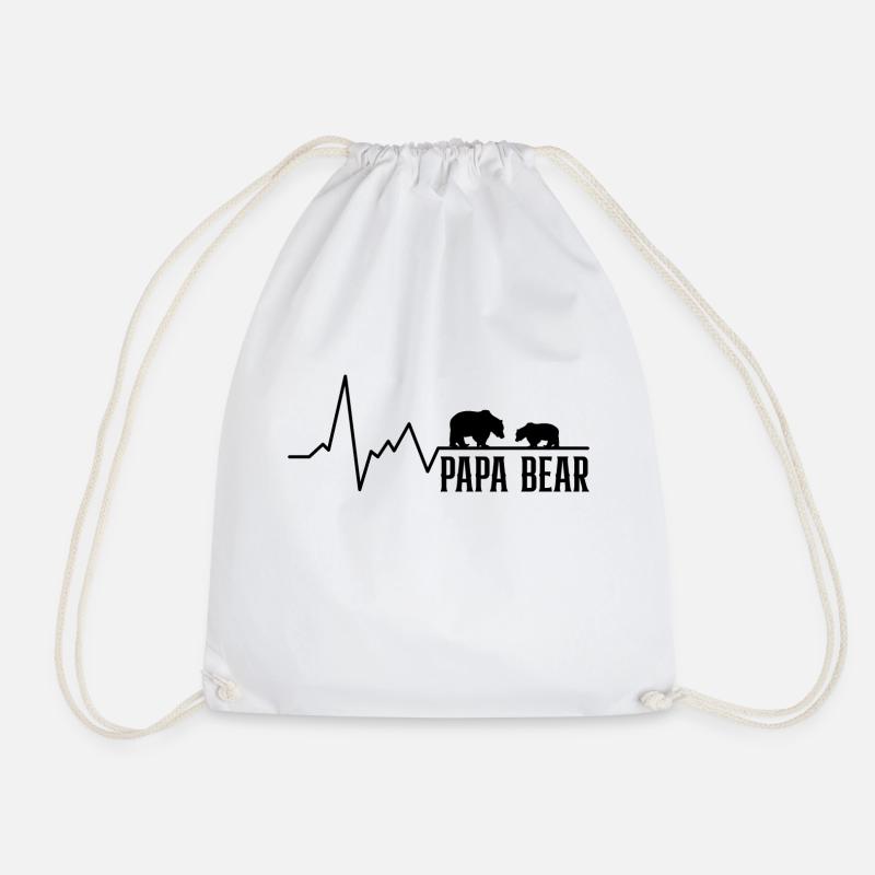 Papa Bear Dad Vatertag Geschenk - Turnbeutel - Weiß