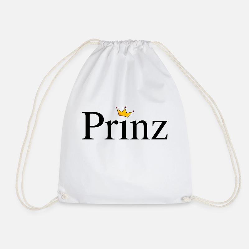 Prinz mit Krone - Turnbeutel - Weiß