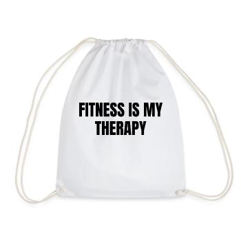 Fitness ist Therapie - Turnbeutel - Weiß - Vorne