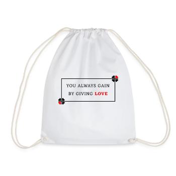 Vous gagnez toujours en donnant de l’amour - Sac de sport léger - blanc - Devant