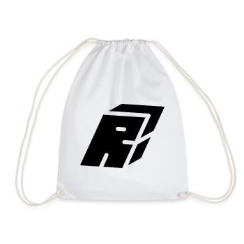 Abstract R letter - Drawstring Bag - white - Front