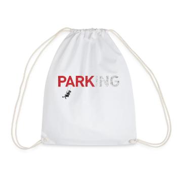 Banksy Swing Girl (Parking) - Turnbeutel - Weiß - Vorne