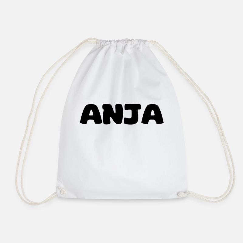 Name - Anja - Turnbeutel - Weiß
