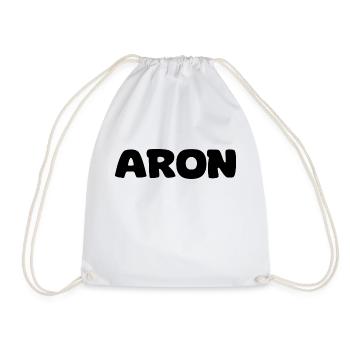 Name - Aron - Turnbeutel - Weiß - Vorne
