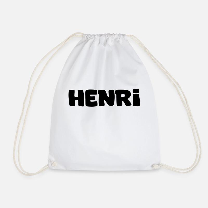 Name - Henri - Turnbeutel - Weiß