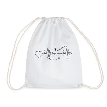 Angler Fishing Hook Fishing Fishing Fishing Sport - Drawstring Bag - white - Front
