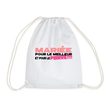 mariée humour - Sac de sport léger - blanc - Devant