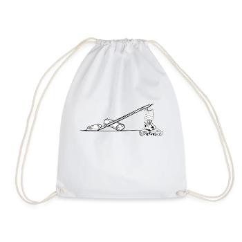 camping camper pathfinder tent teepee kochen80 - Drawstring Bag - white - Front
