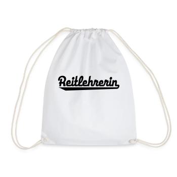 2541614 123127501 Reitlehrerin - Turnbeutel - Weiß - Vorne