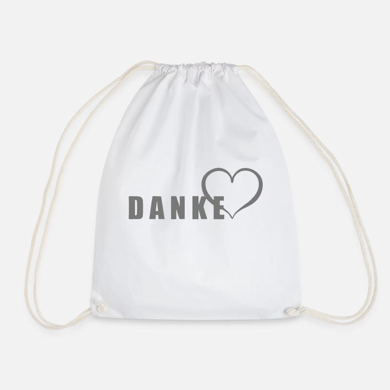 DANKE - TimotheeDesign - Turnbeutel - Weiß