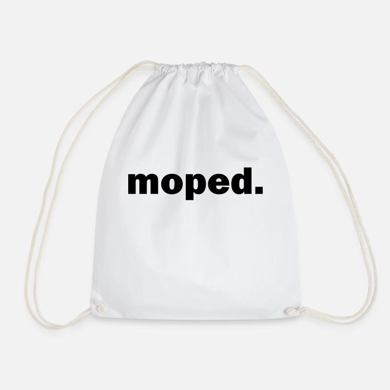 moped - Drawstring Bag - white