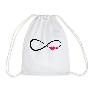 Ewiges Herz Infinity Symbol - Turnbeutel - Weiß - Vorne
