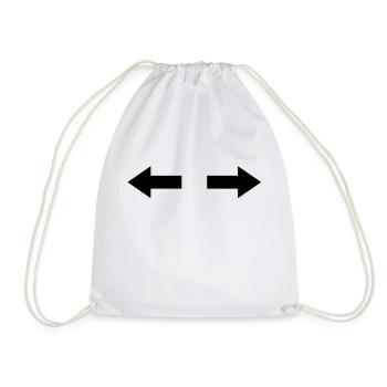 pfeil_seite__f1 - Drawstring Bag - white - Front