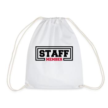 Staff Member Freunde Team Mitarbeiter Crew Logo - Turnbeutel - Weiß - Vorne
