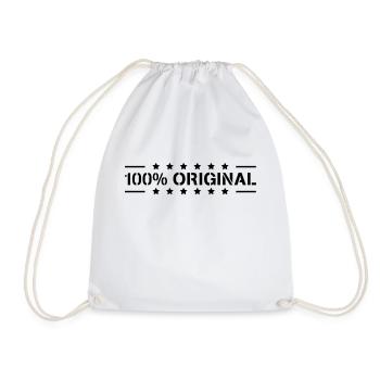 100% Original Star Logo Design - Drawstring Bag - white - Front