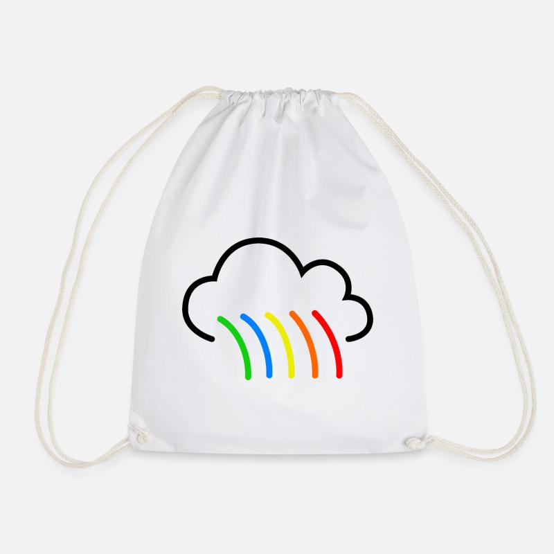 Regenbogen Wolke - Turnbeutel - Weiß
