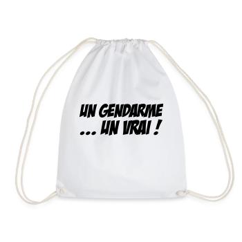un Gendarme... un vrai ! / Gendarmerie - Sac de sport léger - blanc - Devant