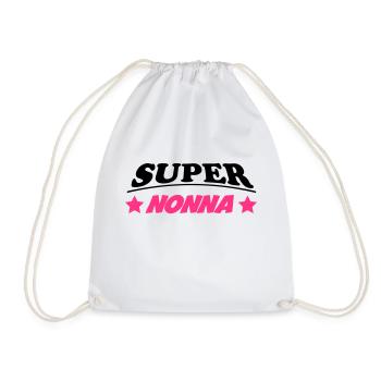Super nonna - Drawstring Bag - white - Front