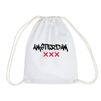 amsterdam - Drawstring Bag - white - Front