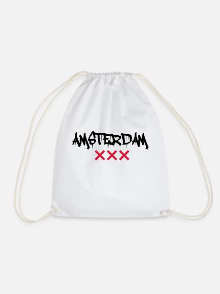 amsterdam - Drawstring Bag - white