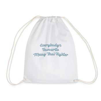 Everybodys favourite muay thai fighter f - Drawstring Bag - white - Front