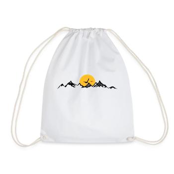 MONTAGNES Paysage Silhouette Panorama - Sac de sport léger - blanc - Devant