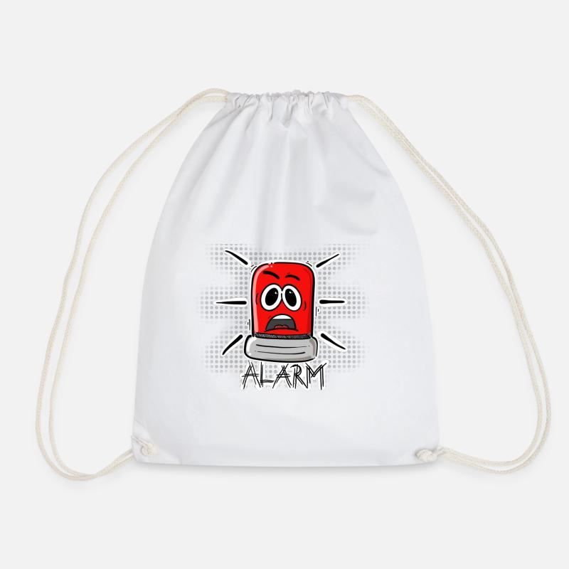 Alarm2 - Drawstring Bag - white