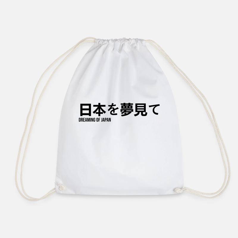 Japan Japanese - Drawstring Bag - white