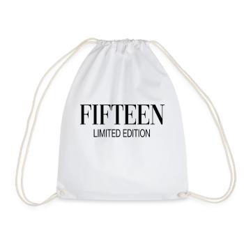15 . Birthday gift 15 years - Drawstring Bag - white - Front