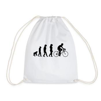 cycling evolution - Drawstring Bag - white - Front