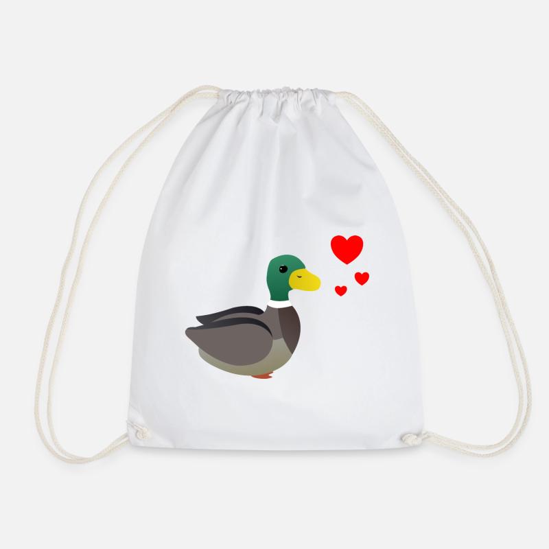 Canard Saint-Valentin - Sac de sport léger - blanc