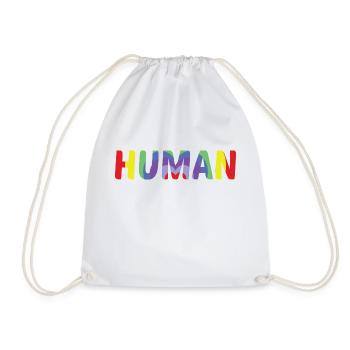 Human Pride Lgbtq Rainbow Transgender Bisexual Lov - Turnbeutel - Weiß - Vorne