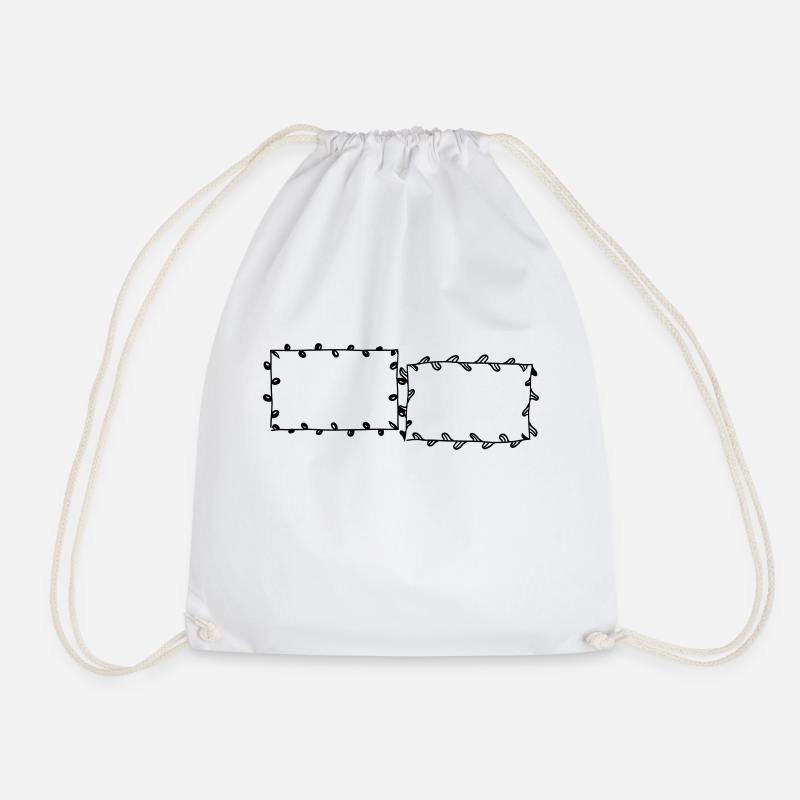 Guirlande florale Fleurs Cœurs 38 Zone de dessin 38 - Sac de sport léger - blanc