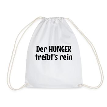 Der Hunger treibt's rein - Turnbeutel - Weiß - Vorne