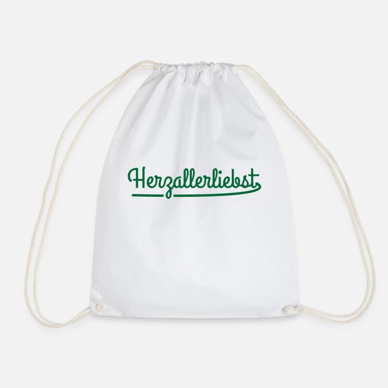 Herzallerliebst - Turnbeutel - Weiß