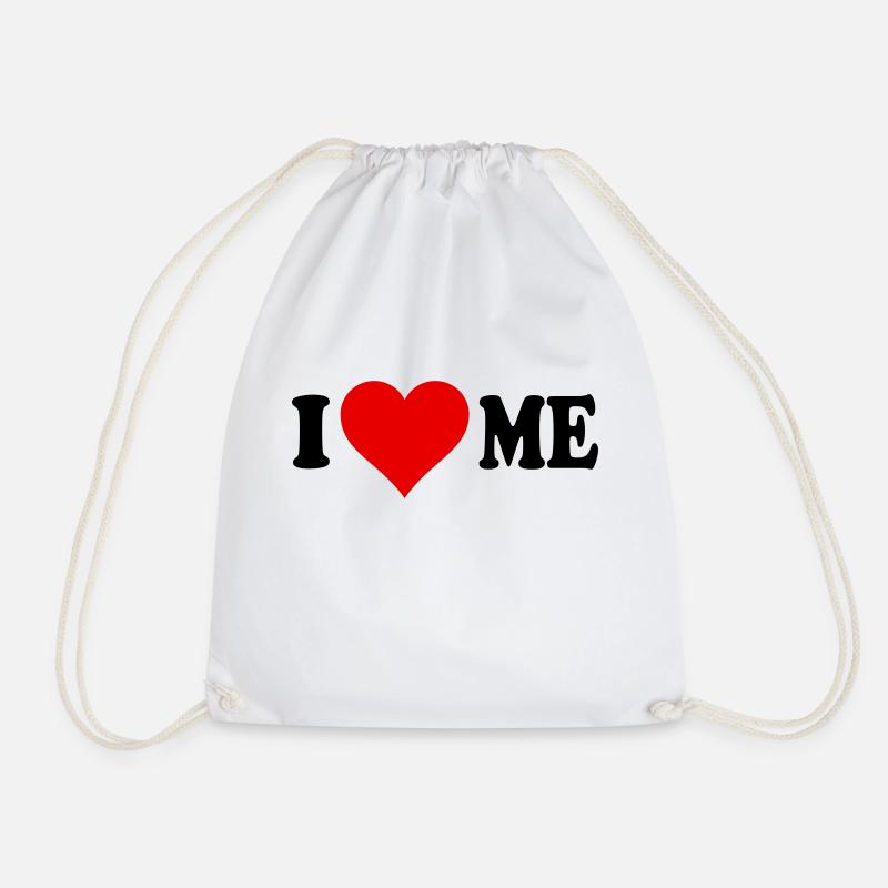 Iloveme - Drawstring Bag - white