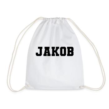 Name - Jakob - Turnbeutel - Weiß - Vorne