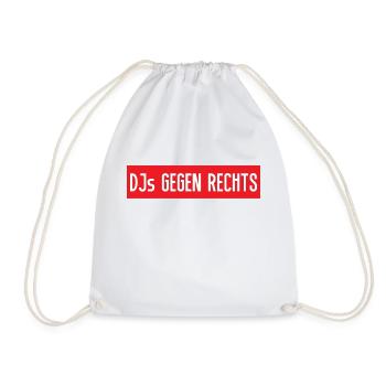 DJs gegen rechts - Turnbeutel - Weiß - Vorne