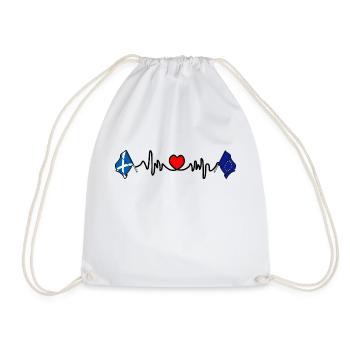 Cardio Heart avec drapeau Ecosse, Europe - Sac de sport léger - blanc - Devant