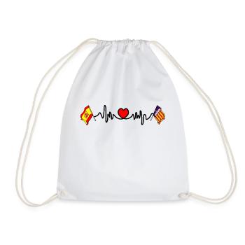 Cardio cardiaque, Drapeau Espagne, Palma de Majorque - Sac de sport léger - blanc - Devant