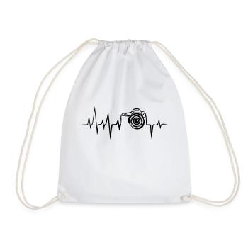 camera life - Drawstring Bag - white - Front