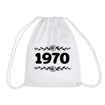 1970 Jahrgang 1970 Retro 1970 Jubiläum 1970 - Turnbeutel - Weiß - Vorne