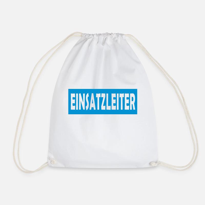 Director of operations 01 - einfarb neg - Drawstring Bag - white