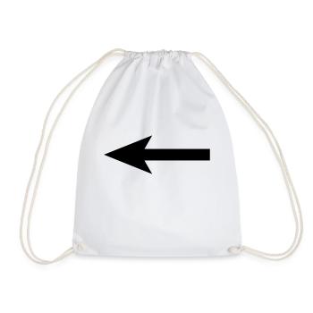 arrow - Drawstring Bag - white - Front